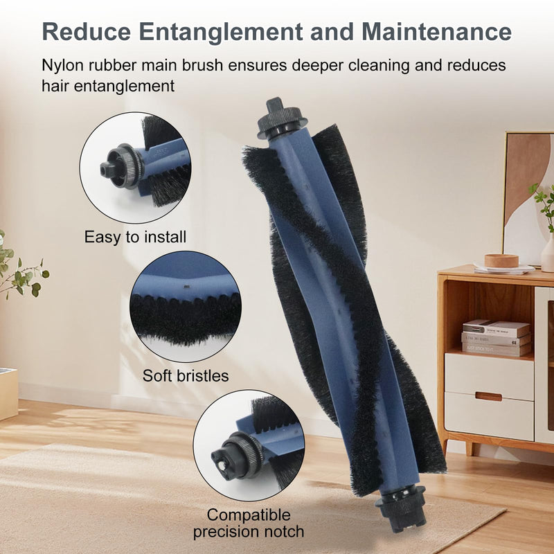 [Australia - AusPower] - 28 Pack Replacement Accessories for Eufy Omni C20 Robot Vacuums Parts, 2 Main Brush, 6 Side Brushes, 6 Washable Filters, 6 Dust Bags, 6 Mop Pads, 1 Cleaning Tool and 1 Screwdriver 