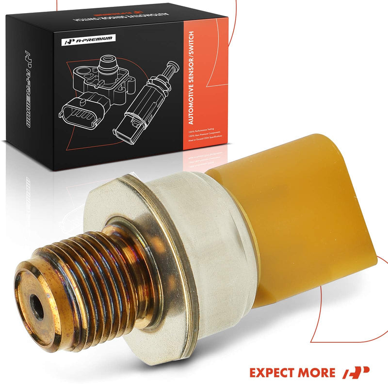A-Premium Fuel Injection Pressure Sensor [3 Pins] Compatible with Volkswagen Jetta 2009-2015, Passat 2012-2013, Golf 2010-2014, Beetle 2013-2015 & Audi A3 2010-2013 - L4 2.0L