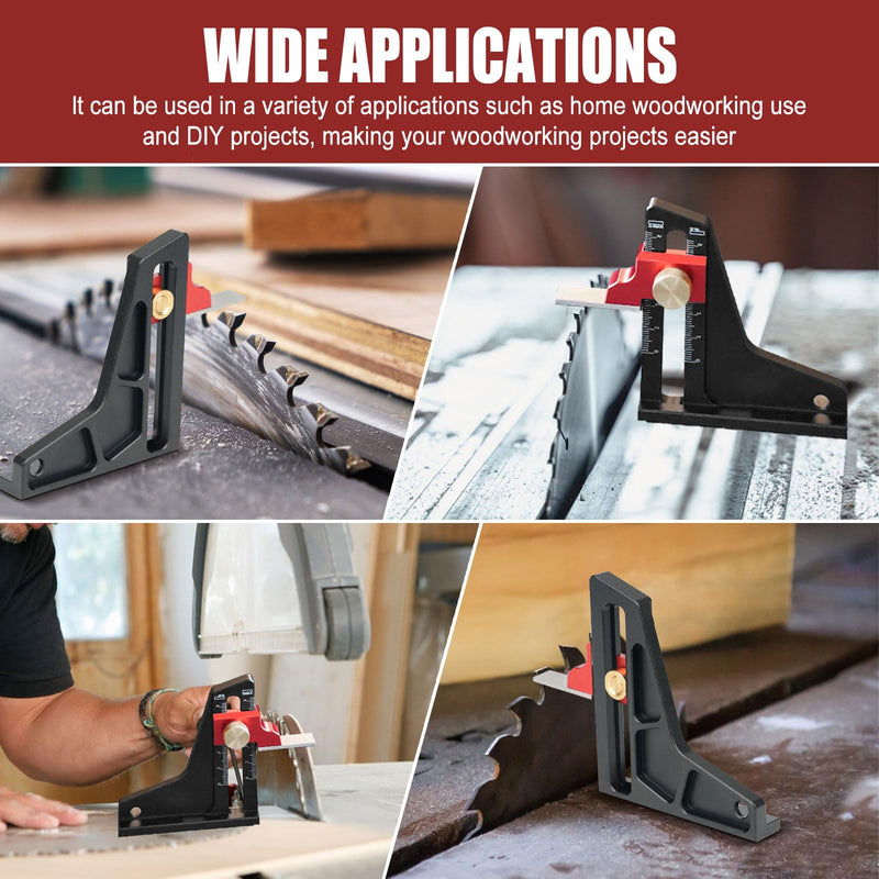 [Australia - AusPower] - Deep Height Saw Gauge Table Saw Depth Height Gauge Aluminium Alloy Altimeter for Carpenters Woodworking Measurement (Pack of 1) 1pcs 