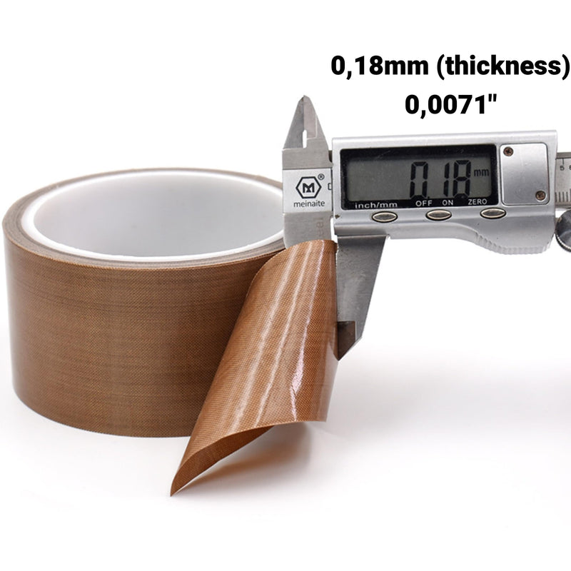 Teflon Tape 2 inch x 33 Feet x 0.18mm, 2roll Low Friction Tape High Temp Adhesive Tape,Abrasion Resistant,Surface Protection for Wood,Drawer,Cabinet,Furniture,Vacuum Sealer & Hand Impulse Sealers 2roll: 2 inch
