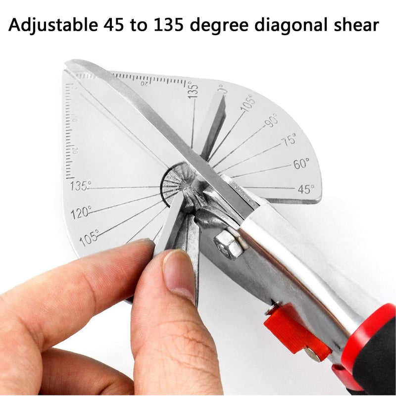 [Australia - AusPower] - Miter Shears,Multifunctional Quarter Round Cutting Tool,Mitre Shears,Shoe Molding Cutter for Wood,Angular Cutting Molding,Crafting with 2 Replacement Blades mt01 