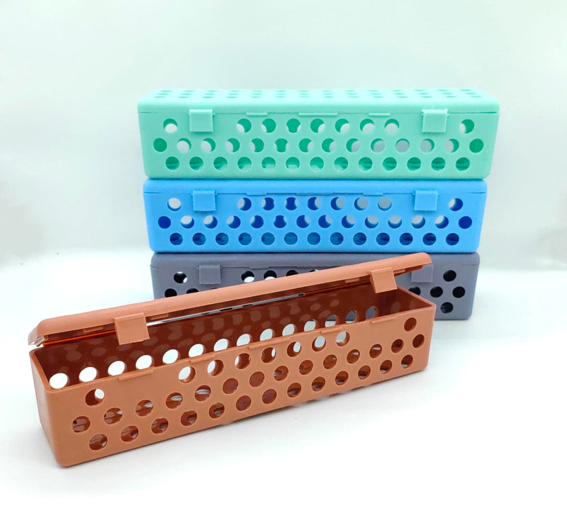 [Australia - AusPower] - Dental Instrument Sterilizat Case Plastic Autoclavale Cassette Case Medical Surgical?Instrument?Disinfection Container Tray Green 