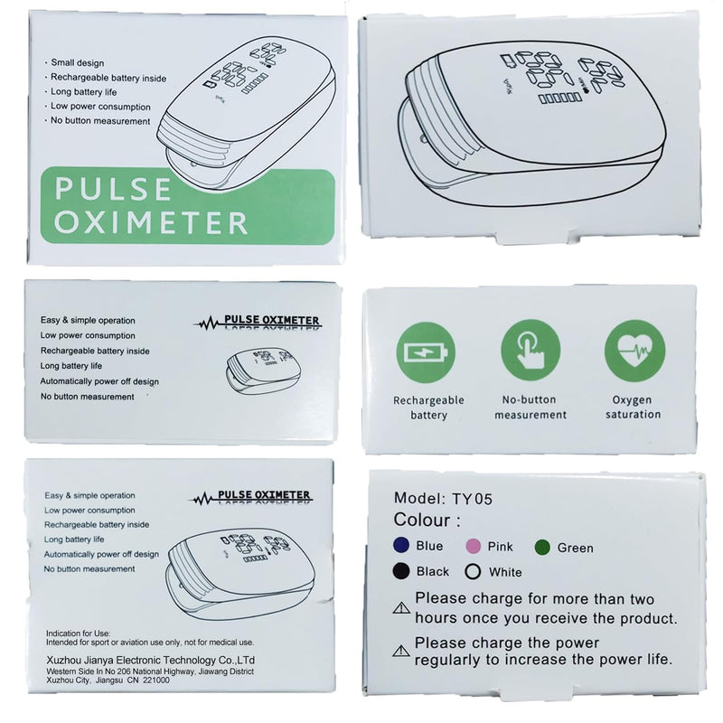[Australia - AusPower] - Fingertip Pulse Oximeter, Rechargeable Pulse Oximeter, Finger Pulse Oximeter, Blood Oxygen Meter Finger, Pulse OX with Lanyard, Oximetro for Sports Outdoors Aviation Use Only (Purple) 