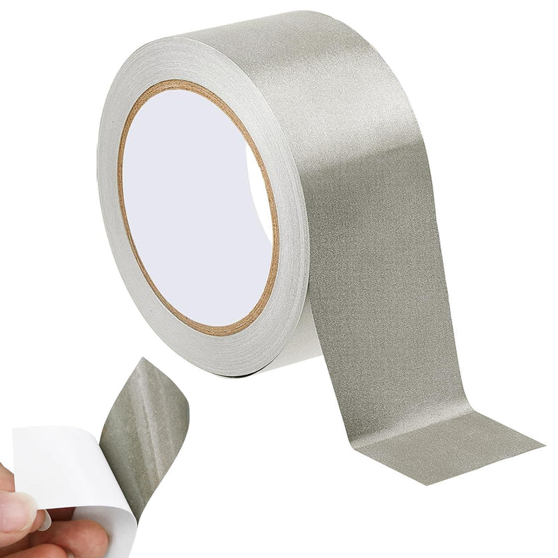Faraday Cloth Conductive Adhesive High-Shielding Tape Waterproof Conductive Tape for Signal Screens for Electrical Connection EMI Shielding Display Repair Cable Interference Blocking (2 Inch x 65 Ft) 2 Inch x 65 Ft