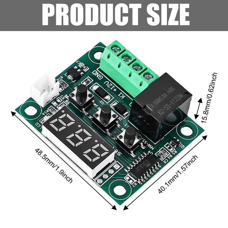 [Australia - AusPower] - W1209 DC 12 V LED Digital Thermostat Temperature Controller Module Temperature Controller, -50-110°C Temp Control Switch Module Board with Waterproof Sensor Probe, Heating/Cooling Pack of 6 