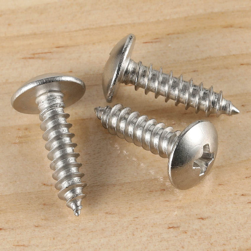 [Australia - AusPower] - #10 x 3/4" Truss Head Sheet Metal Screws Wood Screws, 304 Stainless Steel 18-8, Self Tapping, 100 PCS #10 x 3/4" 