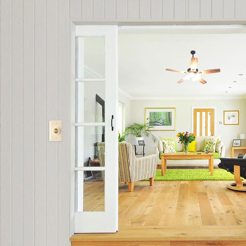 Legrand Pass & Seymour 94004I 1.5A 4-Speed Rotary Fan Control, Single Pole, De-Hummer, Ivory (1 Count)