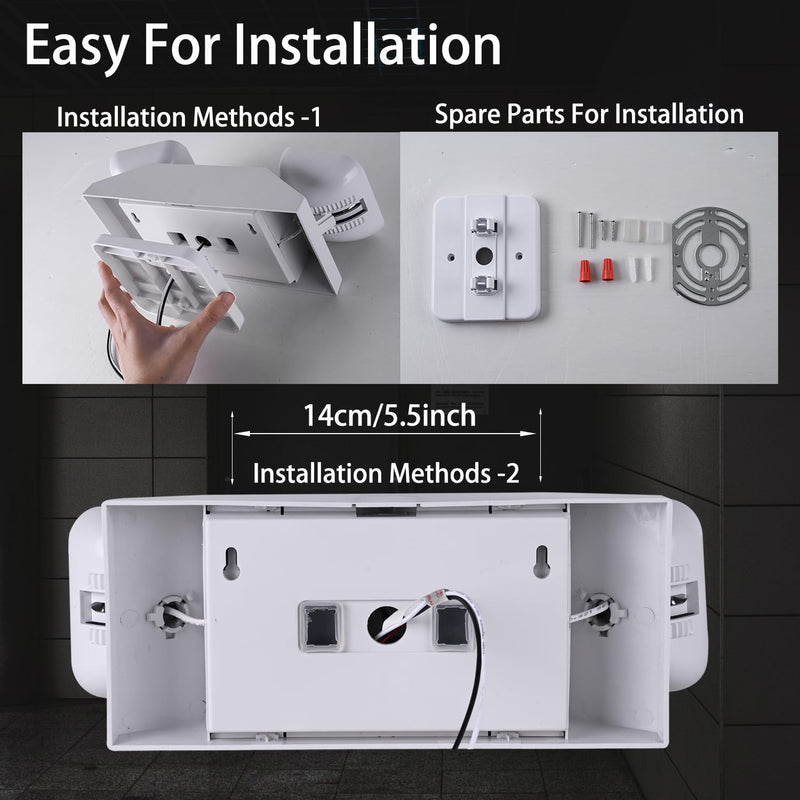 LED Emergency Lights for Business Home Power Failure,4Hours 300lm Automatic Battery Backup,Rechargeable Emergency Exit Lighting Fixtures,Hardwired, UL 924 AC85-277V Square with L N Wires White