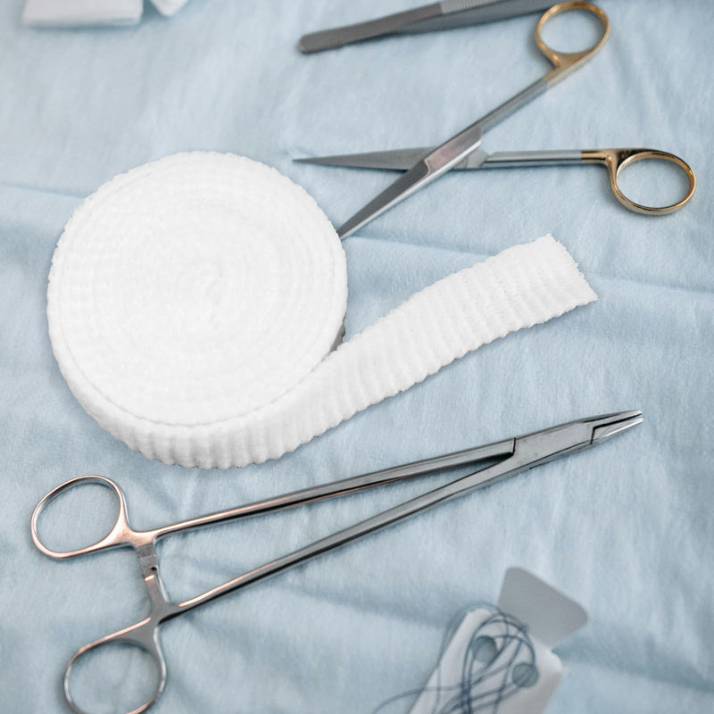 [Australia - AusPower] - 2 Rolls Tubular Bandage, 1 Inch Elastic Net Bandages, Wound Dressing Elastic Mesh Net, Tubular Gauze for Arm Wounds Without The Use of Adhesive Tape 