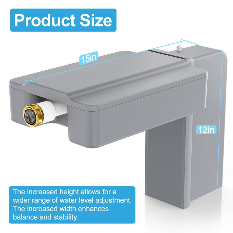 Ereto Automatic Pool Filler - Universal Pool Water Leveler Auto Fill with Adjustable Float Valve for In-Ground & Above Ground Pools, Ponds, Spas (Gray)