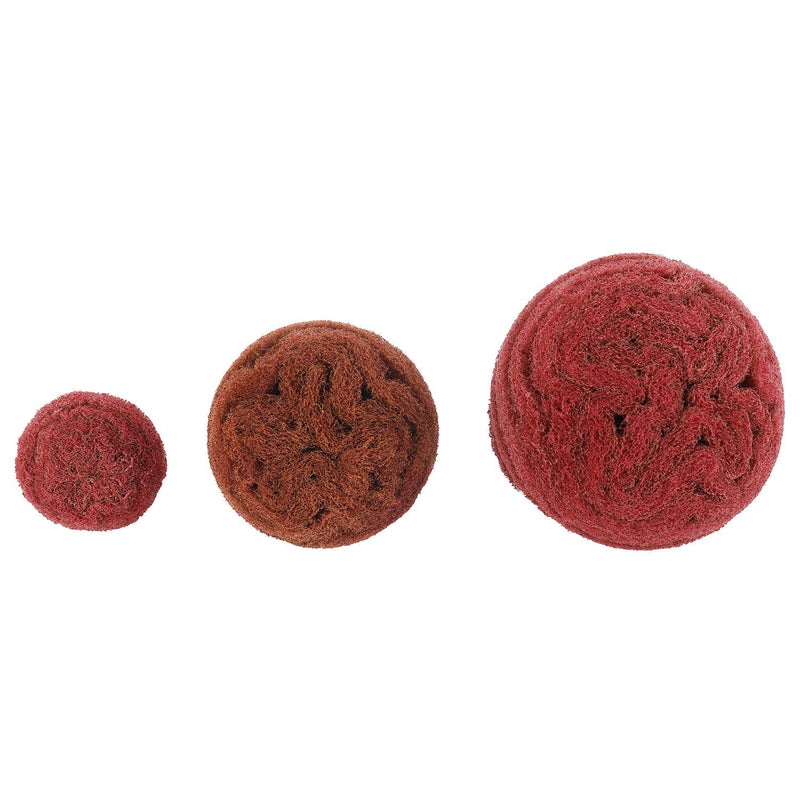 [Australia - AusPower] - HighFree 7 PCS Non Woven Abrasive Buffing Wheels Drill Attachment Set, Scouring Pads Wheel with 1/4" Shank for Polishing Mirror Stainless Steel Copper Aluminum Wood-Wares red 