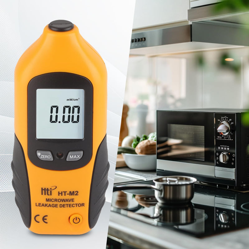 [Australia - AusPower] - Microwave Tester, Digital LCD Display Microwave Leakage Detector EMF Radiation Detector 2450mhz, Built in Alarm Function for Home Microwave Oven Testing（Battery Not Included） 