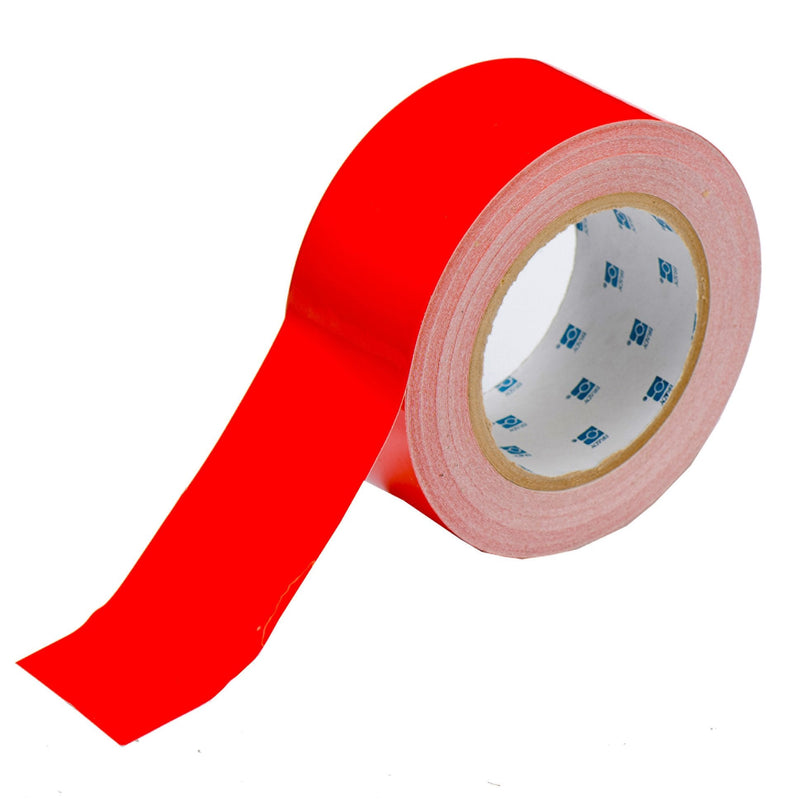 Brady ToughStripe Floor Marking Tape - Red, Non-Abrasive Floor Tape - 2" Width, 100' Length for Concrete, Harsh Conditions, Forklift, High Traffic Floors (104313) 100 Feet 2 inches 1