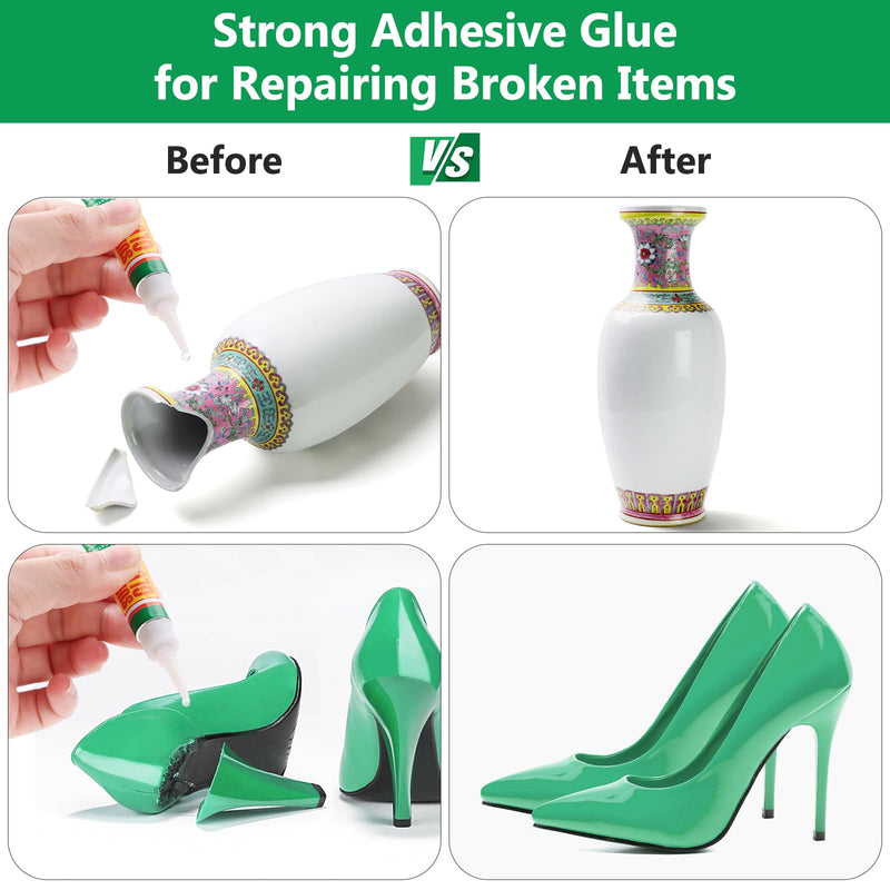 [Australia - AusPower] - 24 X 3g Super Glue Clear, Strong Adhesive Superglue Crazy Fast Drying Cyanoacrylate Glue Tubes with Cap for Shoe Repair, Plastic, Rhinestone Jewelry, Metal, DIY Crafts (Waterproof & Individual) 24 X 3g ?Update 