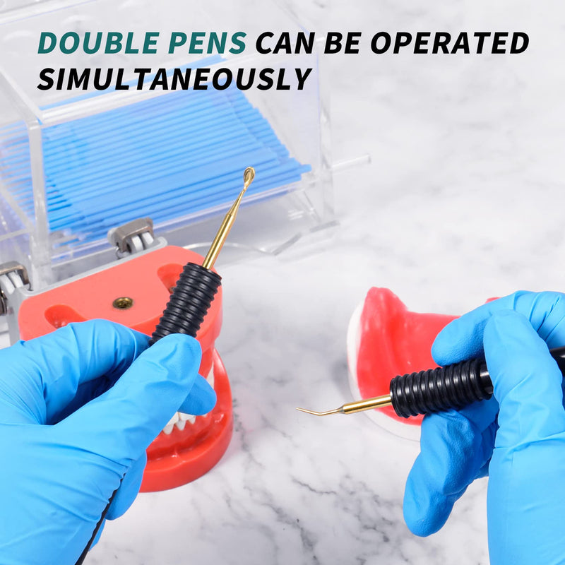 [Australia - AusPower] - Annhua Dental Electric Wax Pens 2 PCS, Dentist Waxing Carving Pencils Replacement Handheld Instrument for Dental Lab Digital Electric Wax Hot 