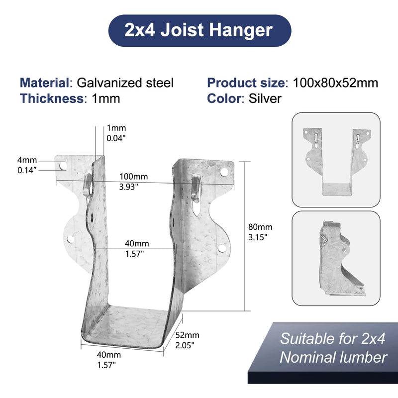 [Australia - AusPower] - Joist Hanger (2" X 4", 6) 2" X 4" 