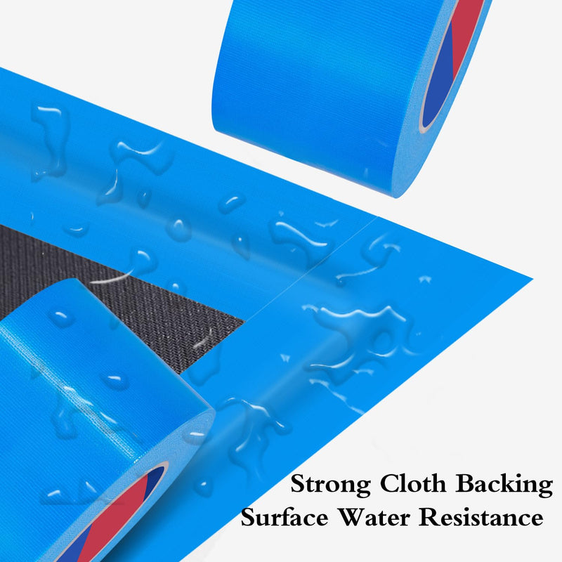 Blue Heavy Duty Duct Tape, 3 Inch x 55 Yards, Industrial Grade Waterproof & UV Resistant, Strong Adhesive for Indoor Outdoor Repairs, Crafts, Home Improvement, Moving Packing and DIY Projects 3Inch x 55 Yards Blue 1