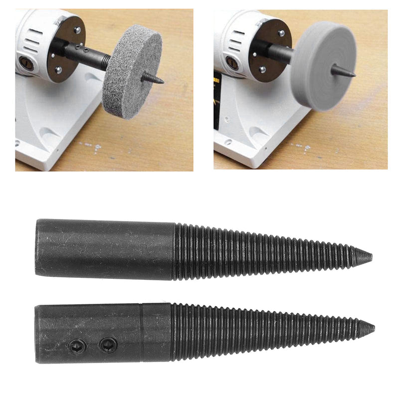 [Australia - AusPower] - 6PCs Tapered Spindle Adapter Threaded Tapered Spindle Steel Material for Bench Buffer Grinder 3 Inch 6 Inch 8 Inch Polishing Wheel 