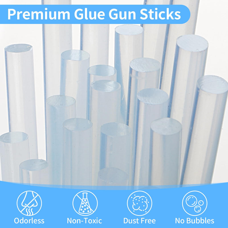 [Australia - AusPower] - Mini Hot Glue Sticks, Clear Glue Gun Sticks for Metal, Wood, Glass DIY Art Craft & School Projects Craft, Bond (90 Pcs 4" X 0.27") 4" X 0.27" 