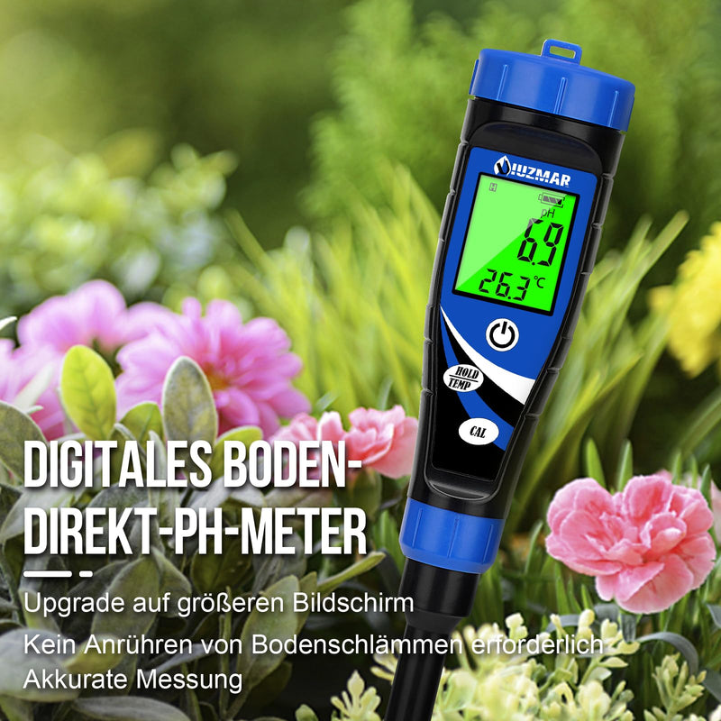[Australia - AusPower] - UIUZMAR Soil pH Meter, Electronic pH Meter for Plants, pH Tester for Soil and Water, Digital pH Meter for Pool, Indoor Planting, Garden Pots, Meat, Wine, Yogurt, Sauces 