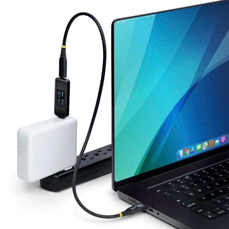 [Australia - AusPower] - StarTech.com USB-C Power Tester, Digital Multimeter, Bi-Directional Voltage and Current Meter, 240W PD EPR, Cable/Port Tester 