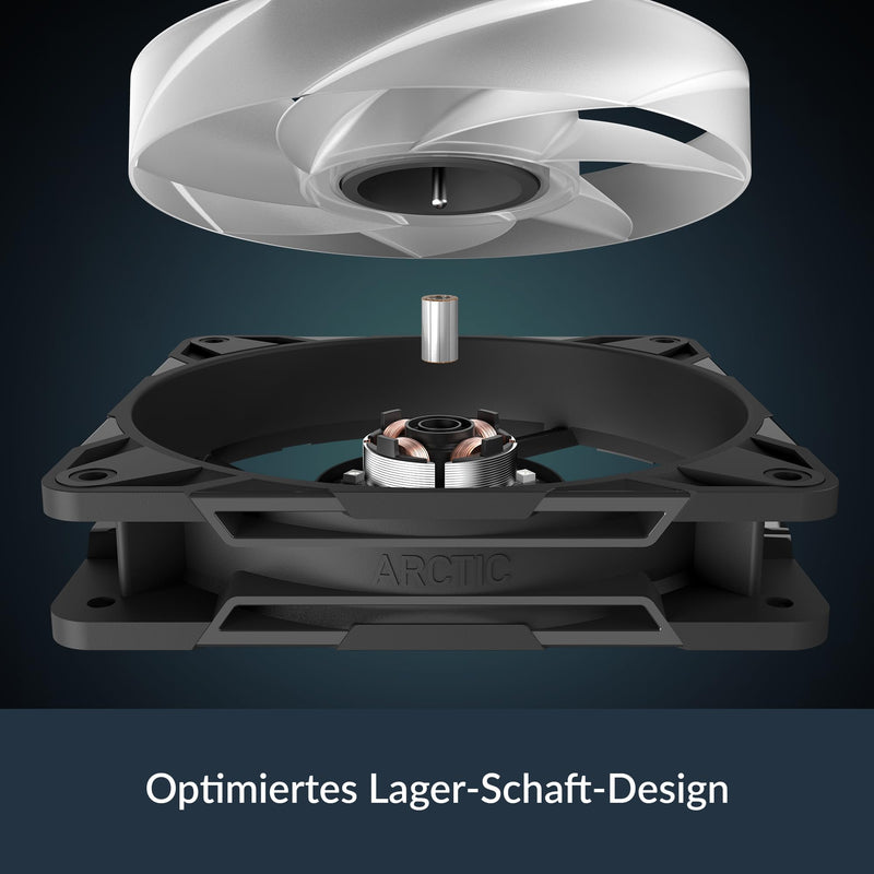 ARCTIC P12 Pro A-RGB LN - Low-Noise 120 mm Premium Fan | PWM fan with Y cable splitter, 450-2000 rpm, 0 rpm <5% PWM, 5V digital RGB, hydrodynamic plain bearing, 4-pin 1 Stück