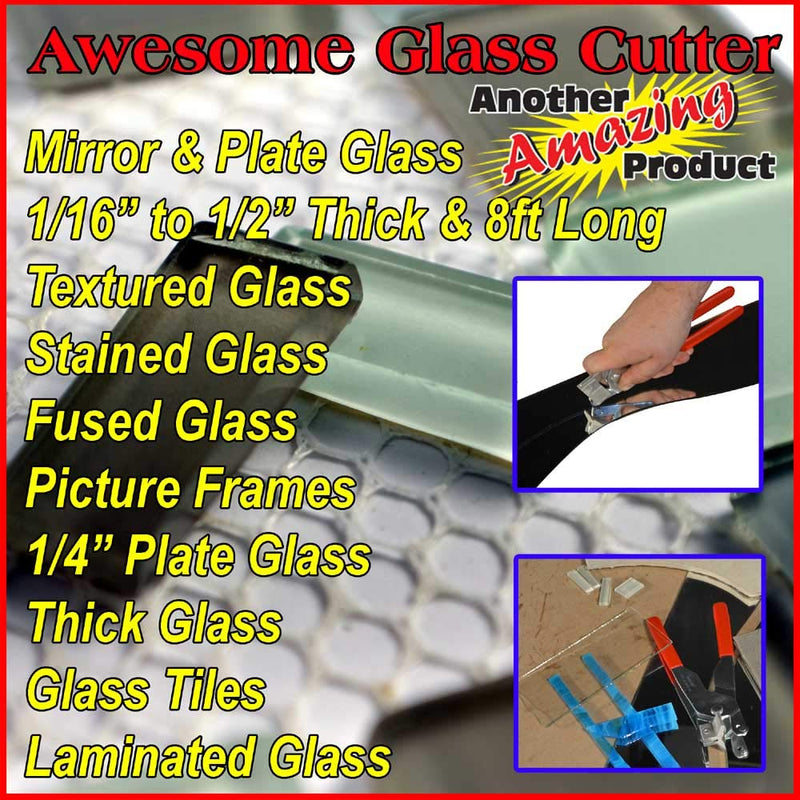 Ceramic Tile Cutter - Hand Held Ceramic Tile Cutter, Tool Cut Curves & Straight Lines, Cut around Toilet, Replaceable Carbide Wheel, Made in UK With Step By Step Instructions, Oil and Online Videos Starter Kit 1. Red