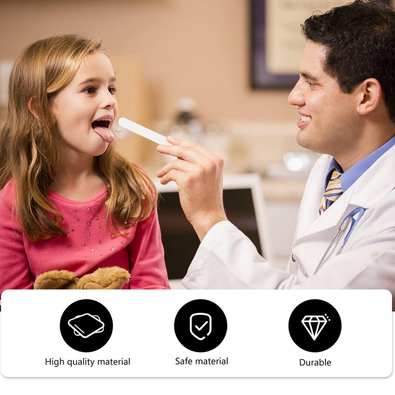[Australia - AusPower] - 20pcs Plastic Tongue Scrapers, Lip Cheek Retractors, Tongue Depressor Spatulas for Instrument Healthy Oral Care Help Fight Bad Breath 