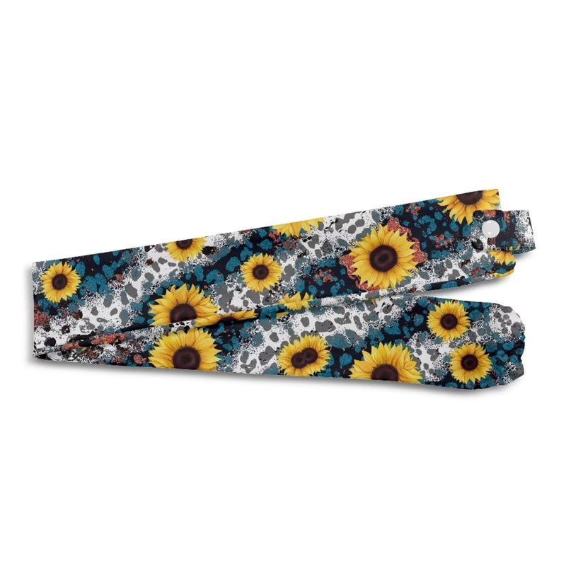 [Australia - AusPower] - Sunflower Leopard Stethoscope Cover Sleeve Animal Nurse and Doctor Stethoscope Covers Set of 2 Stethoscope Protective Cover Soft Fabric Stethoscope Accessories Sunflower Leopard 