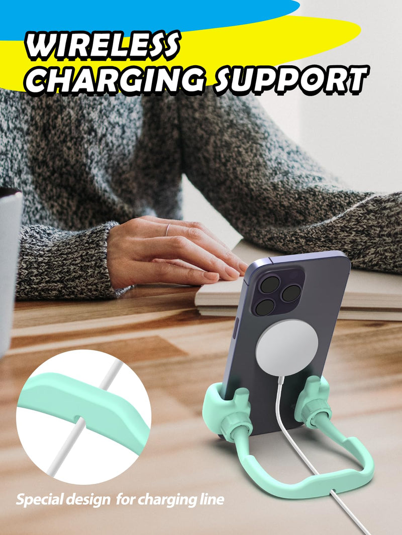 [Australia - AusPower] - Cell Phone Stand Thumbs Up Lazy Phone Stand - 2 Pack Phone Holder 2024 College Graduation Gifts for Her Him Cellphone iPhone Stand for Desk Birthday Gifts for Teens Girls Boys Adults Women Men Wife Purple & Green 