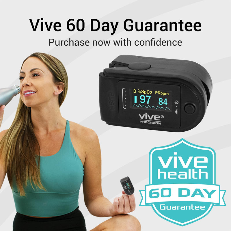 [Australia - AusPower] - Pulse Oximeter - Oxygen Monitor Fingertip, Heart Rate Medical Grade Sensor LED Display - Accurate Finger Meter For Saturation SpO2, Lanyard & Batteries Included - FSA/HSA Approved 