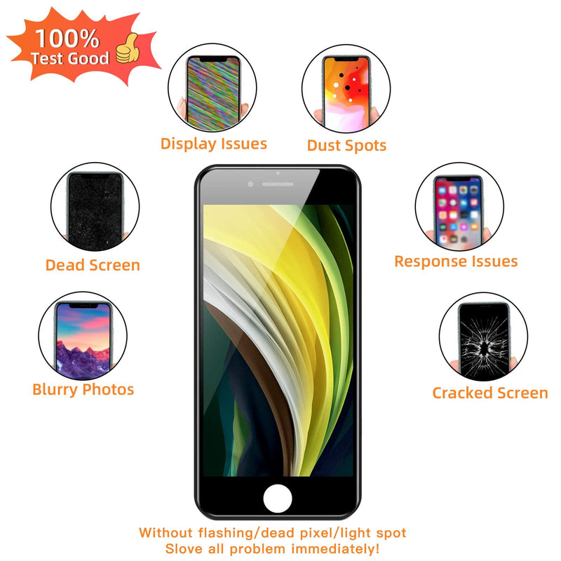 [Australia - AusPower] - for iPhone 8/SE 2020 [ 2nd Generation ] Screen Replacement Black 4.7 inch, Bsz4uov LCD Display Touch Screen Digitizer, Waterproof Frame Adhesive Sticker+Repair Tool Kit 8/SE2020-4.7inch 