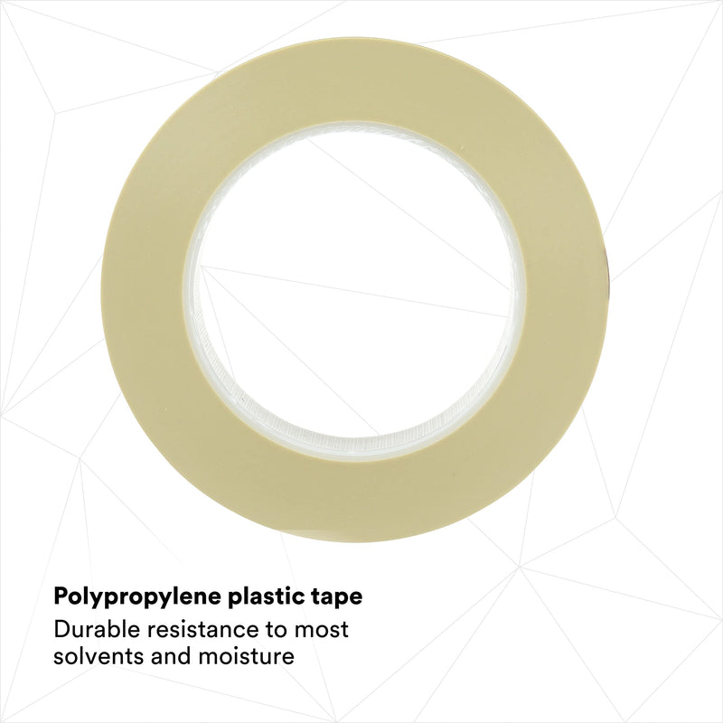 3M Scotch Fine Line Tape 218, High-Performance, Polypropylene Plastic, Instant Adhesion, Moisture and Solvent Resistant, Green Color, 1 in x 60 yd, 5.0 mil (Pack of 1)