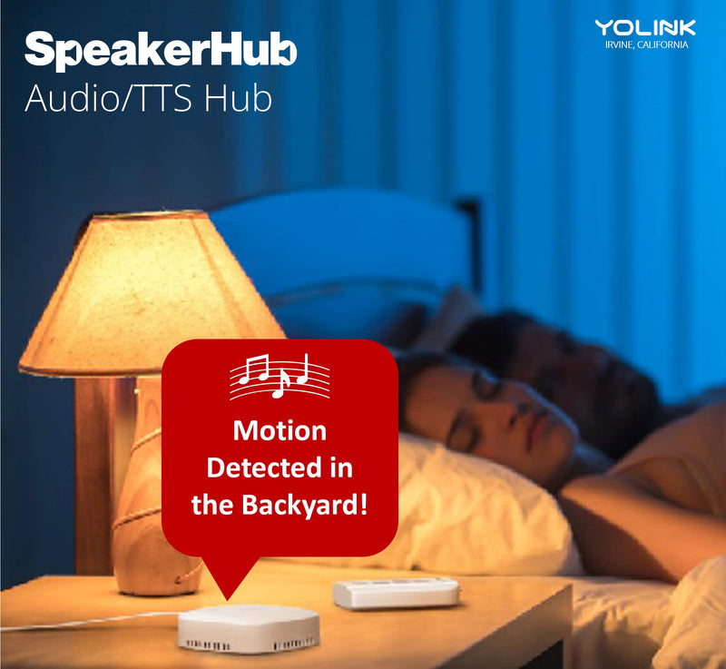 [Australia - AusPower] - YoLink LoRa Smart Outdoor Motion Sensor Starter Kit, Driveway Alert, Property Invasion/Tresspassing Detector, Email/SMS/Push Alerts, Alexa, IFTTT, Home Assistant: Includes (1) Sensor, (1) SpeakerHub 
