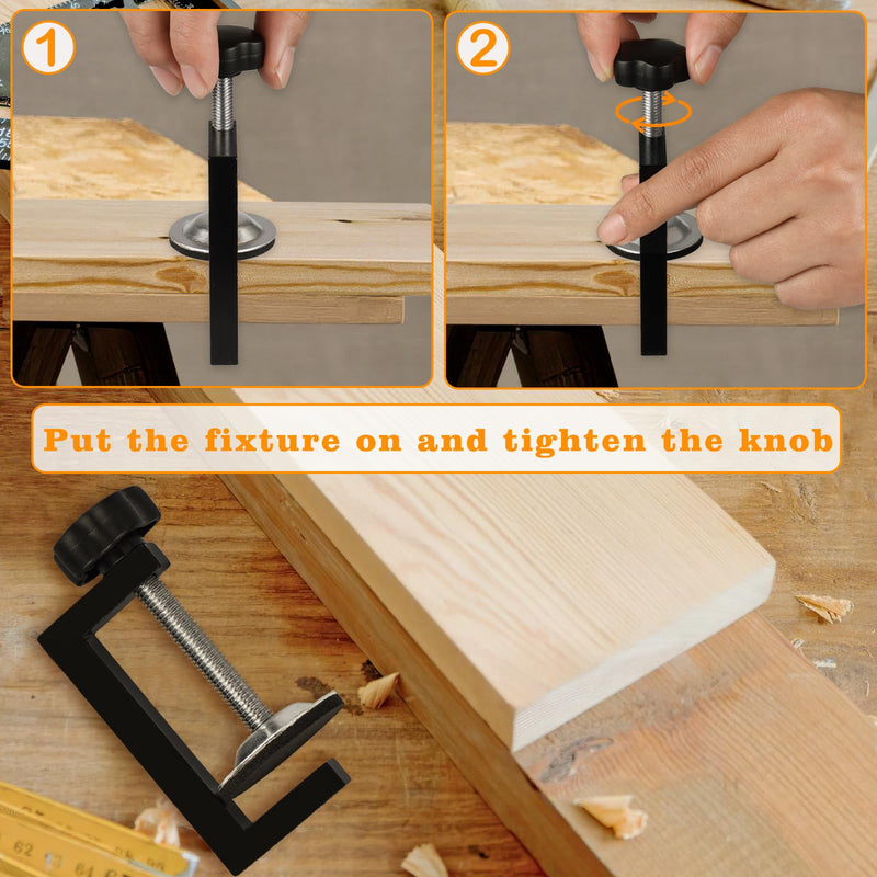 [Australia - AusPower] - 3 Inch C Clamp for Woodworking, Heavy Duty Steel C Clamps, Small C Clamps for Desktop Workpiece Fixing (4 Pcs) 