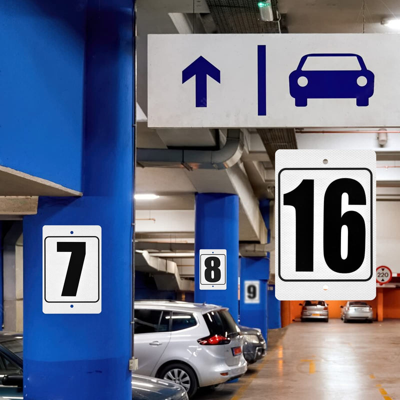 [Australia - AusPower] - 8 x 12 inch Reflective Parking Lot Number sign Aluminum Number sign Curbside Number Weatherproof Fade Resistant High-Intensity Grade Aluminum Sign for Outdoor Indoor (Number Sign 5) Number Sign 5 