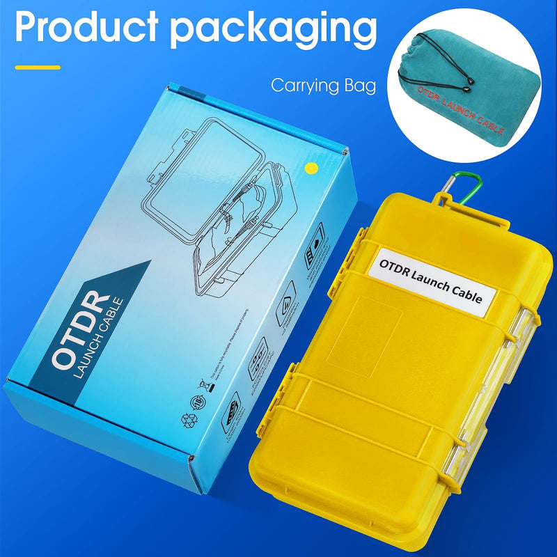 [Australia - AusPower] - OTDR Launch Cable Box SCAPC-LCUPC 1000m OTDR Transmission Cable Box Single Mode (9/125) SM Fiber Tester Extension Line Fiber Dead Zone Eliminator FTTH Testing Tool SCAPC-LCUPC 1KM 