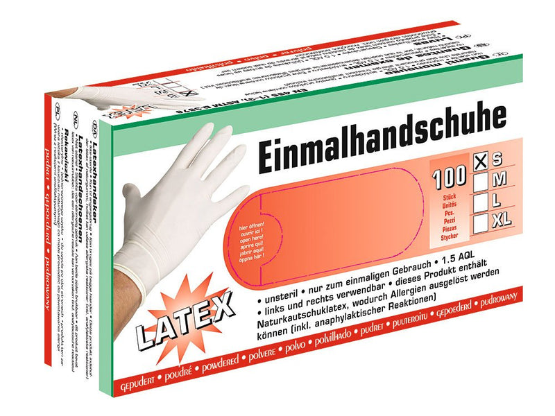[Australia - AusPower] - Kerbl Handschuhe Latex 100 STK, leicht gepudert L 