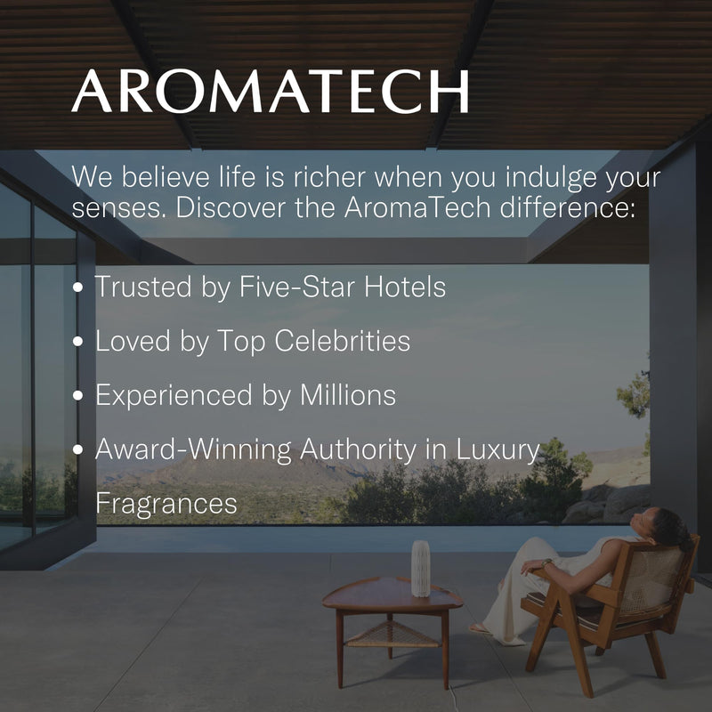 AromaTech White Tea Aroma Essential Oil Blend: Luxury Hotel Inspired Aromatherapy with White Tea, Orange & Palo Santo for Ultrasonic Diffusers & Nebulizers (10 mL) 0.33 Fl Oz (Pack of 1)