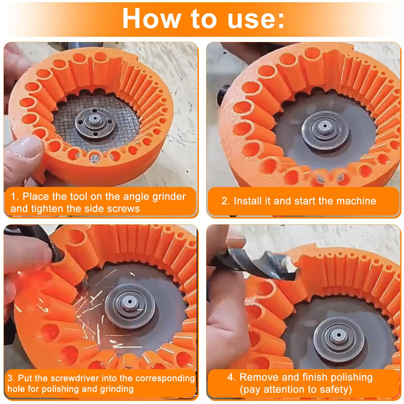 [Australia - AusPower] - Universal Drill Grinder Set with Gloves Drill Sharpener Drill Grinding Device 2 to 13 mm Drill Bit for Grinding 125 mm for DIY & Professionals 