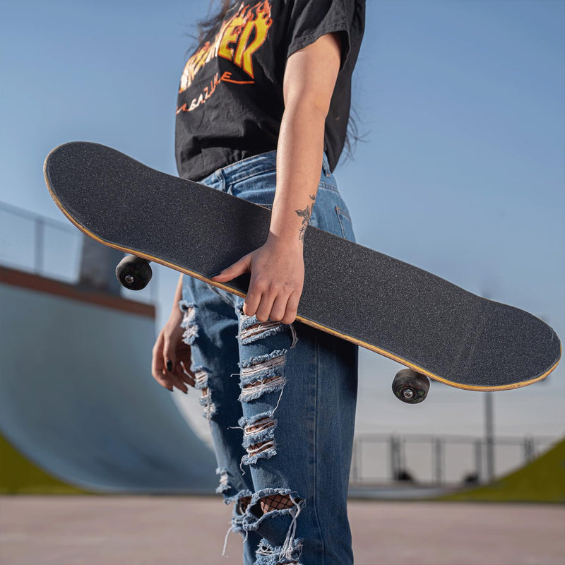 Mr. Pen- Black Skateboard Grip Tape, 10.6"x36.4", Tear-Proof, Waterproof Scooter Grip Tape, Longboard Griptape, Sandpaper for Roller Board, Stairs, Pedal Wheelchair, Steps 10"x36"