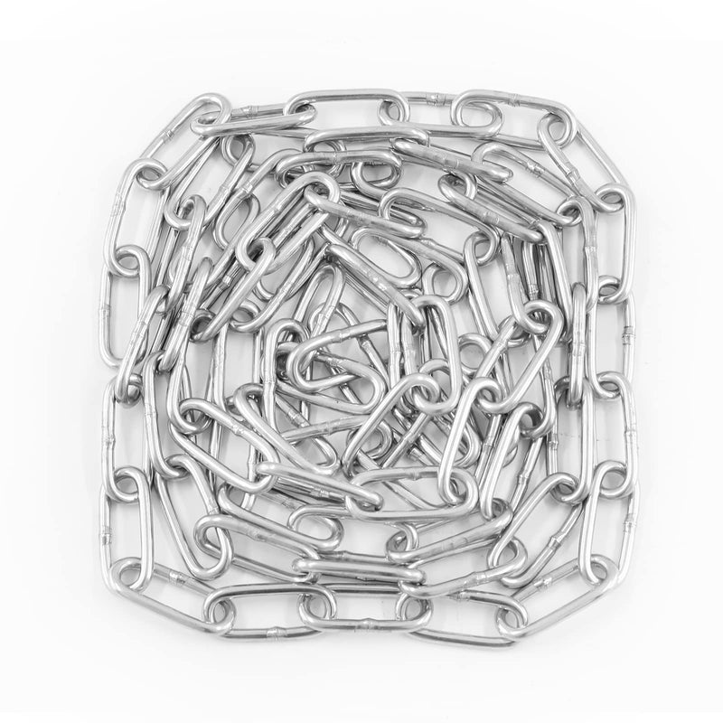 [Australia - AusPower] - 1/8 Inch 304 Stainless Steel Chain, 6.5ft Length Metal Chain Link Heavy Duty Utility Chain for Home Improvement,Hanging Clothes, Plants and Pet Towing 1/8 Inch 