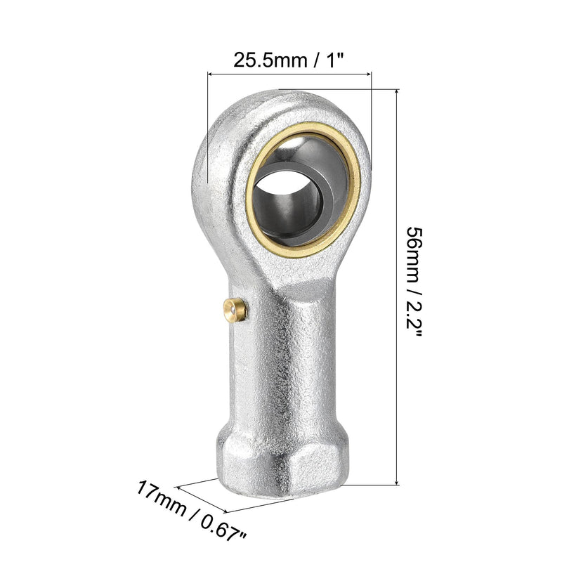 [Australia - AusPower] - uxcell PHSB6 Rod End Bearings 3/8-inch Bore Pre-Lubricated Bearings 3/8-24 Female Thread Right Hand 2pcs 3/8" 