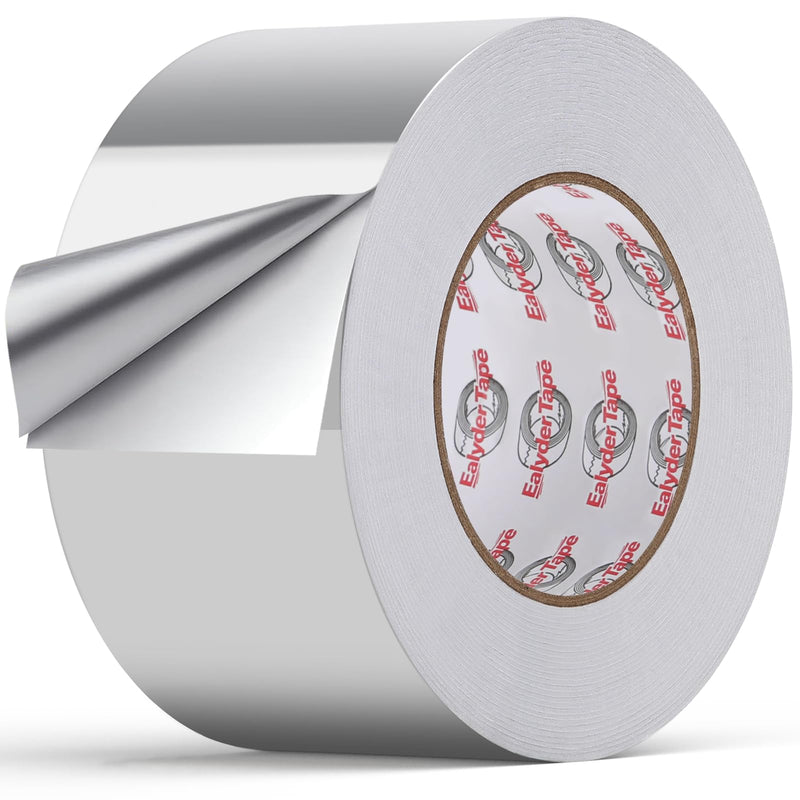 3 Inch x 65 Yard Heavy Duty Aluminum Foil Tape, High Temperature Silver Duct Tape, Self-Adhesive Metal Tape for HVAC, Exhausts Duct and Metal Repair,3.2MIL 3 Inch x 65 Yards