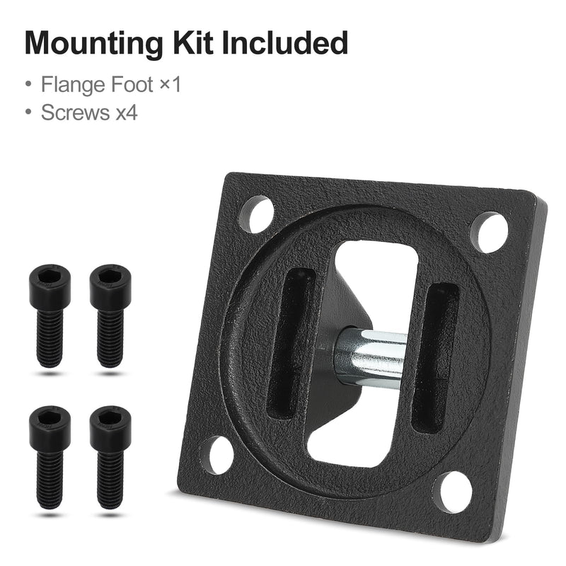 Baomain Foot Flange Mount Bracket, CB-100 Double-Ear Type for 100mm Bore SC Series Pneumatic Air Cylinders, with 4 Mounting Screws