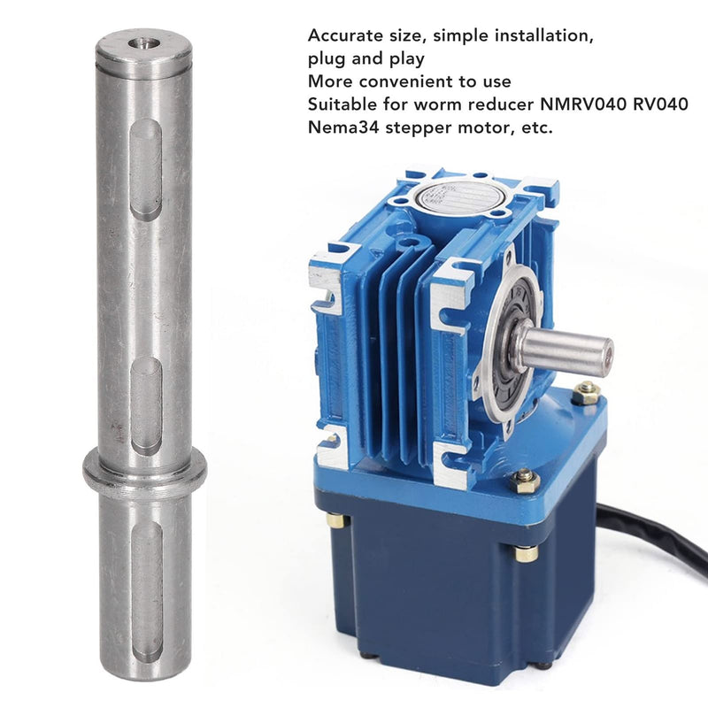 [Australia - AusPower] - Worm Reducer Output Single Shaft Diameter 18mm 0.71in Length 128mm 5.04in for Worm Reducer Gearbox NMRV040 RV040 Nema34 Stepper Motor 