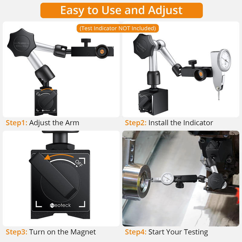 [Australia - AusPower] - Neoteck 1'' Digital Indicator+90lbs/40kg Magnetic Base Set 