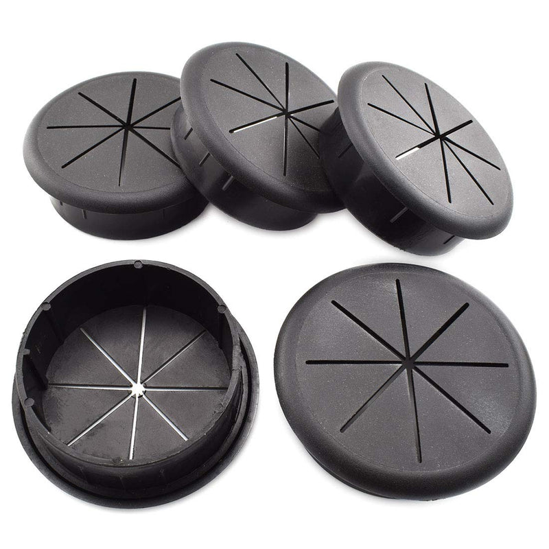 2-3/8 Inch Desk Grommet and Hole Saw Kit, OZXNO 5-Pack 60mm Flexible Desk Wire Cord Hole Cover with Matching Holesaw Drill Bits for Cable Organizer Wiring Management and Protection 2-3/8 inch (60mm)