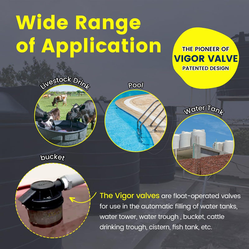 [Australia - AusPower] - Large Water Tank Valve, Automatic Water Level Control valve Plus Inside Type, Float Valve Uesd for Tank, Solar Energy, Auto Pot, Aquariu (3/4'') 3/4'' 