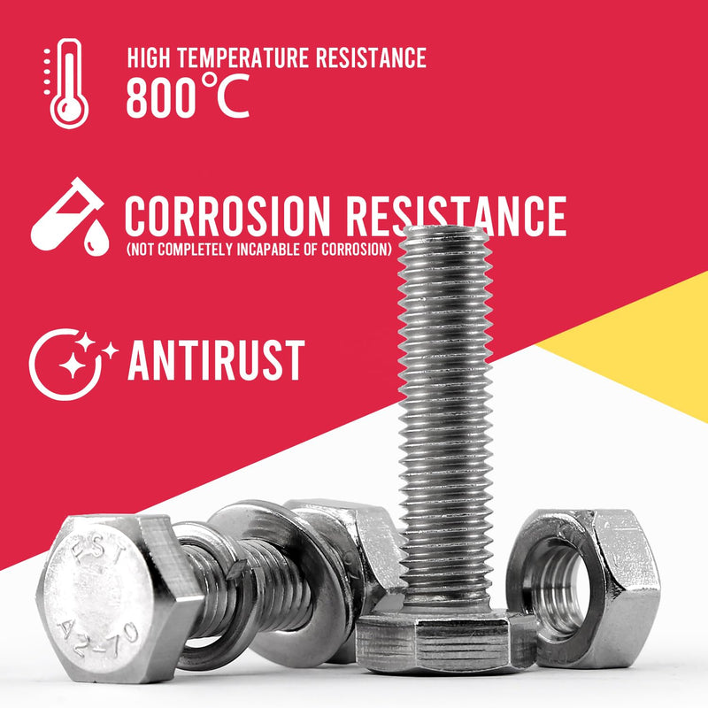 [Australia - AusPower] - YEEZET 1000pcs M4 M5 M6 Bolts and Nuts Washers Assortment Kit, 304 Stainless Steel Metric Bolt Assortment Set,15 Most Common Sizes,10-40mm M4 M5 M6 Bolts and Nuts Kit (SS304 1000PCS) 
